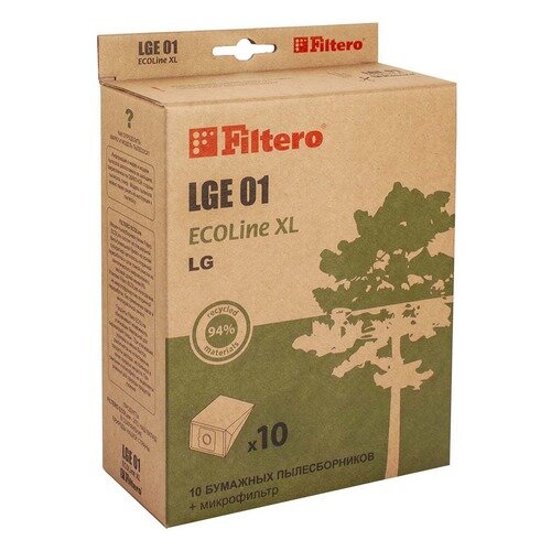 Бумажные пылесборники Filtero LGE 01 ECOLine XL 10+фильтр