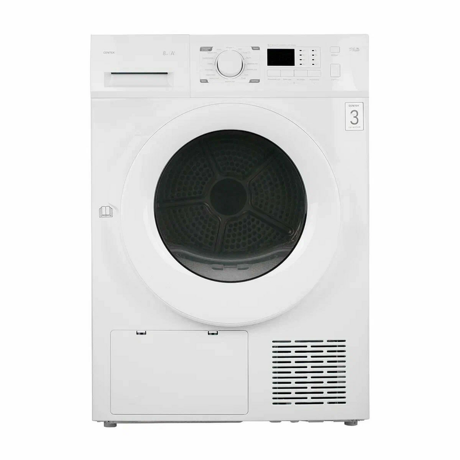 Сушильная машина Centek CT-1990 8кг / 60см/ Тепловой насос /16 программ / Внутренняя подсветка / A++
