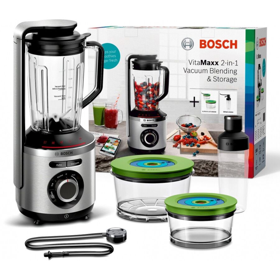 Блендер Bosch MMBV625M серебристый/черный