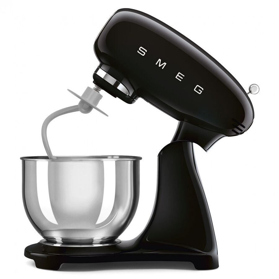 Планетарный миксер SMEG SMF05BLEU стиль 50-х гг, мощность 1000Вт, объем чаши 4.8л, 10 скоростей, черный