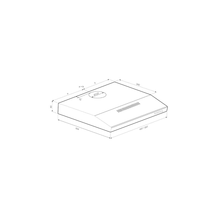 Вытяжка Krona Jessica slim 600 white push button