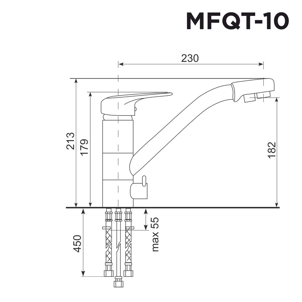 Кухонный смеситель MAUNFELD MFQT-10BG бежевый