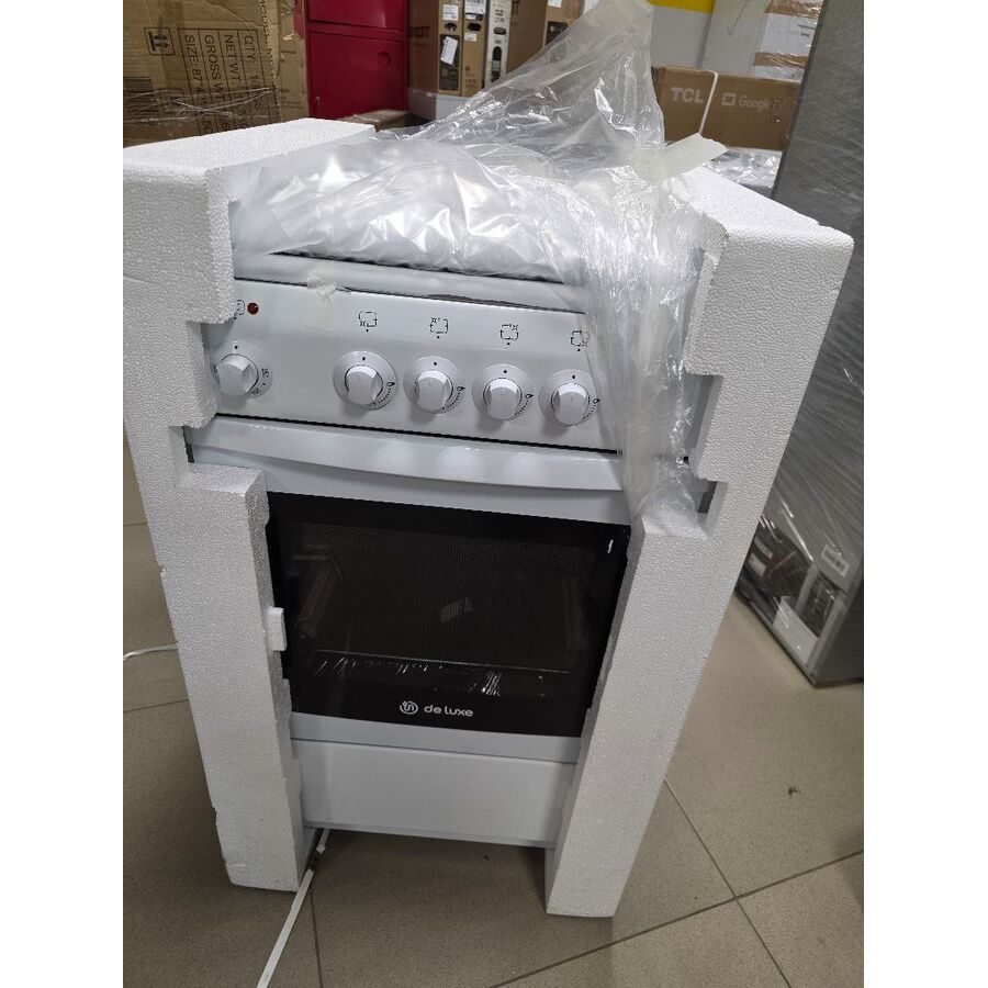 УЦ Плита DE LUXE 5040.21 ГЭкр (R) (плохая упаковка, заводской дефект прокраса, плохо держится переключатель)