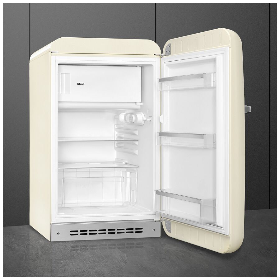 Холодильник SMEG FAB10RCR6 отдельностоящий, однодверный, LED подсветка, внутренняя морозильная камера, электромеханический контроль температуры, станд
