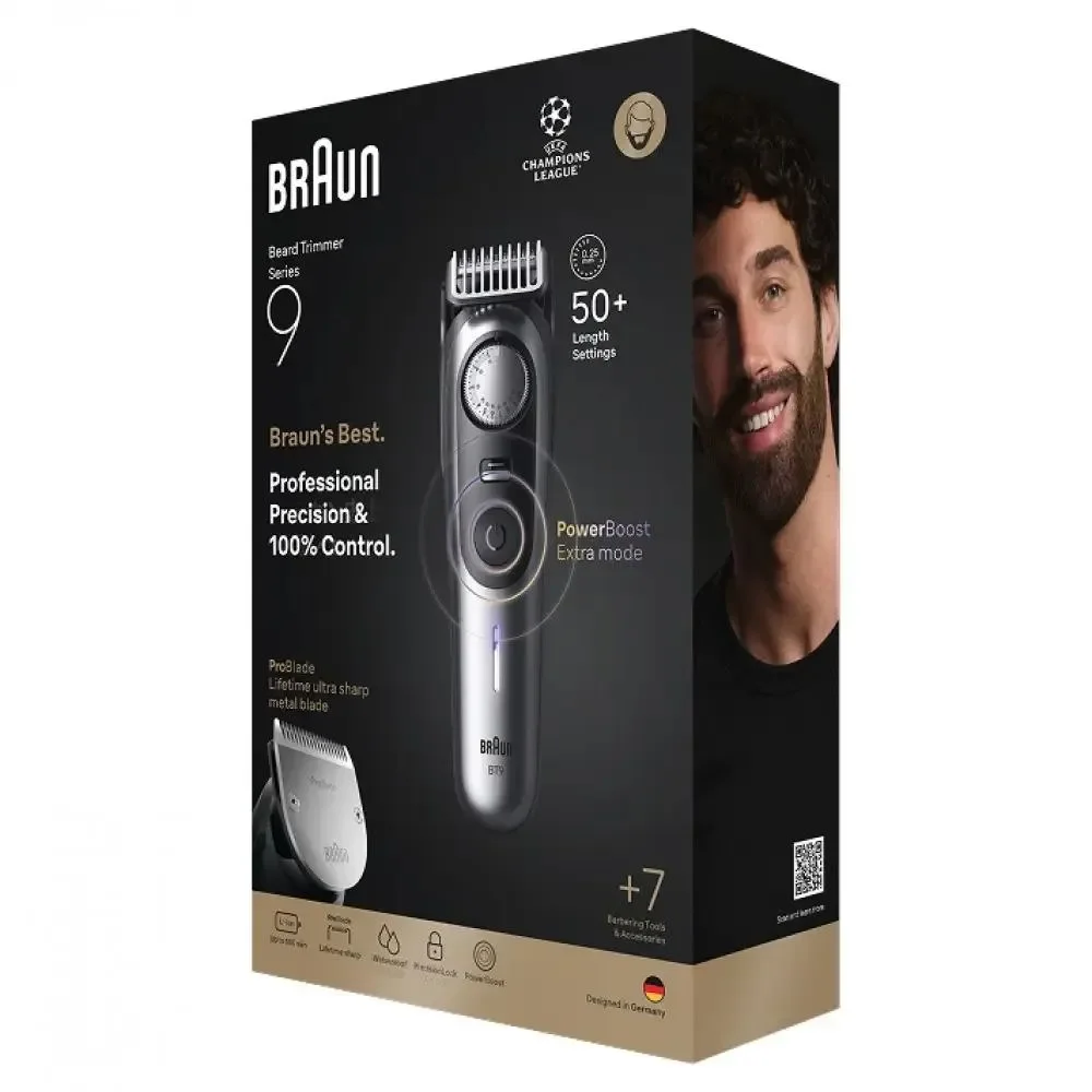 Триммер Braun BT9520 серебристый