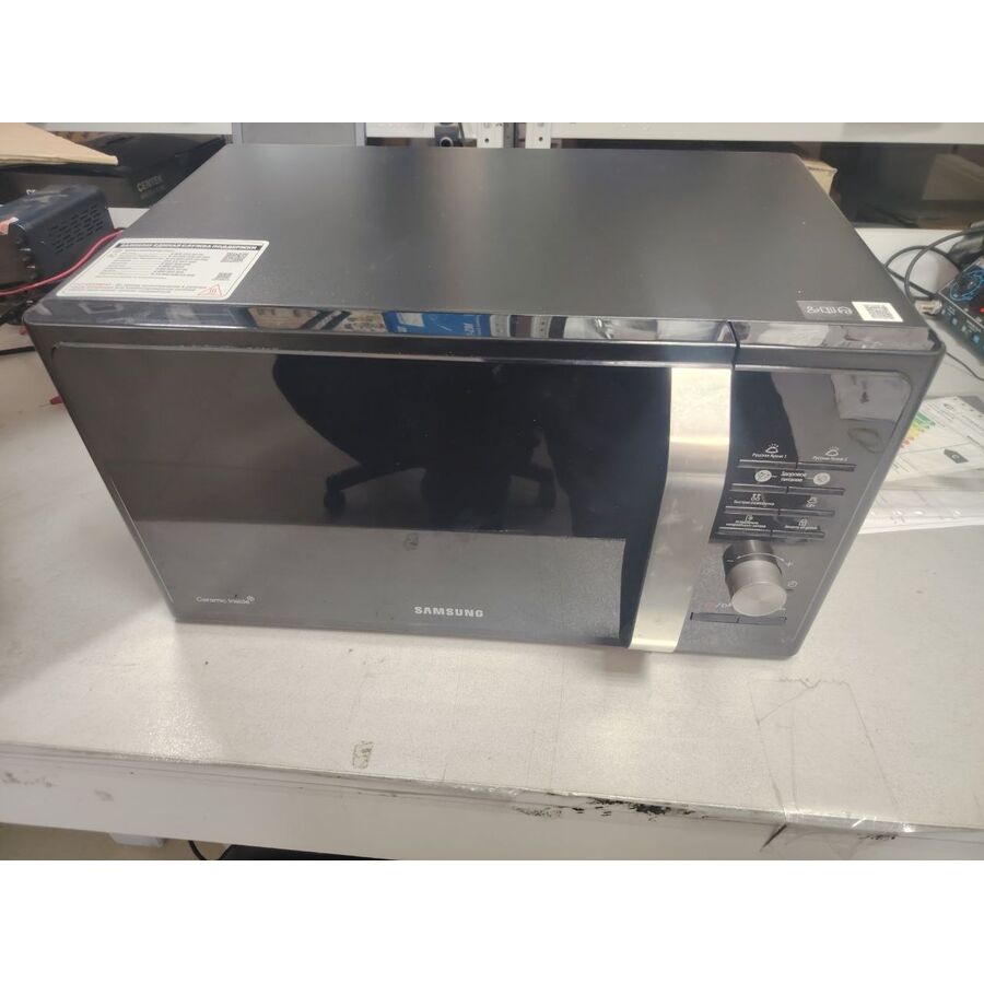 УЦ Микроволновая печь Samsung MS23F302TAK 23л. 800Вт черный (плохая упаковка, бу, нет документации, замена модуля клавиатуры)