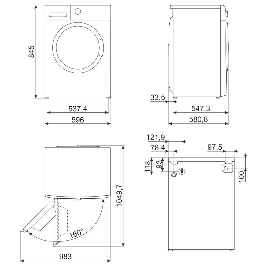 Стиральная машина Smeg WNP96SLAAIN