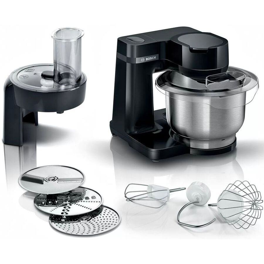 Кухонная машина Bosch MUMS2EB01 планетар.вращ. 700Вт черный/серебристый