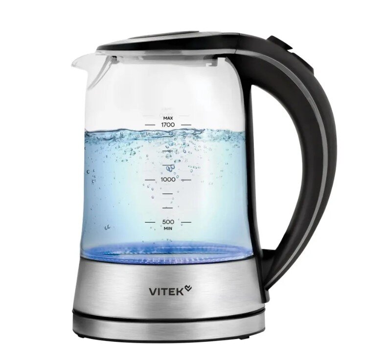 Электрочайник Vitek VT-WK1009 черный/серый