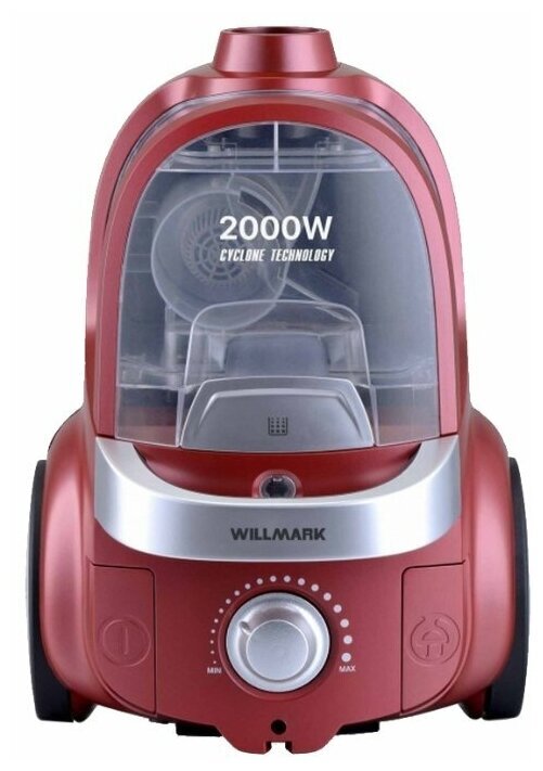 Пылесос WILLMARK VC-2067CY, красный