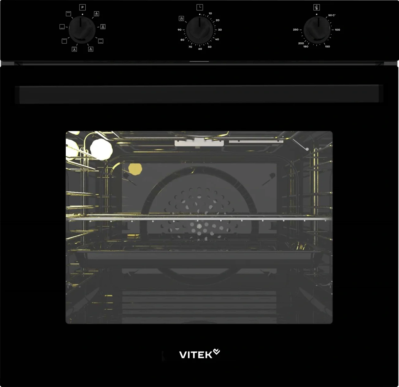Духовой шкаф Vitek VEO 6380 BG стекло черное