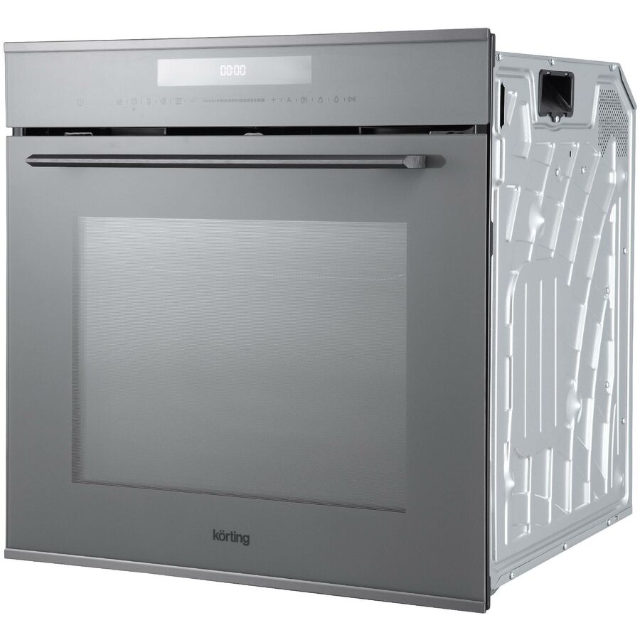 Духовой шкаф Korting OKB 1340 GBXGr MW серое стекло+черная нерж