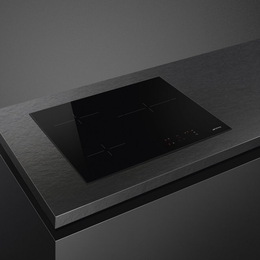 Варочная поверхность SMEG SE263TD2 60см, прямой край, 3 зоны нагрева, Hi-Light, 9 уровней мощности, автоматическое выключение