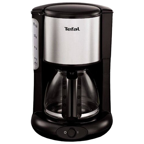 Кофеварка капельная Tefal CM361838 серебристый/черный
