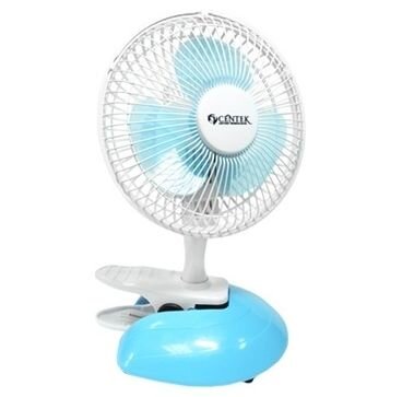 Вентилятор настольный Centek CT-5003 Blue 20Вт, металл. решетка, 19см, клипса