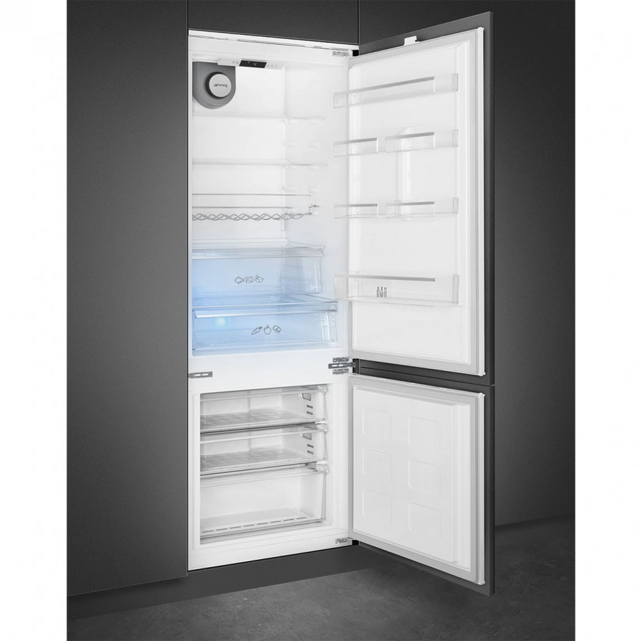 Встраиваемый холодильник Smeg C475VE белый/хром