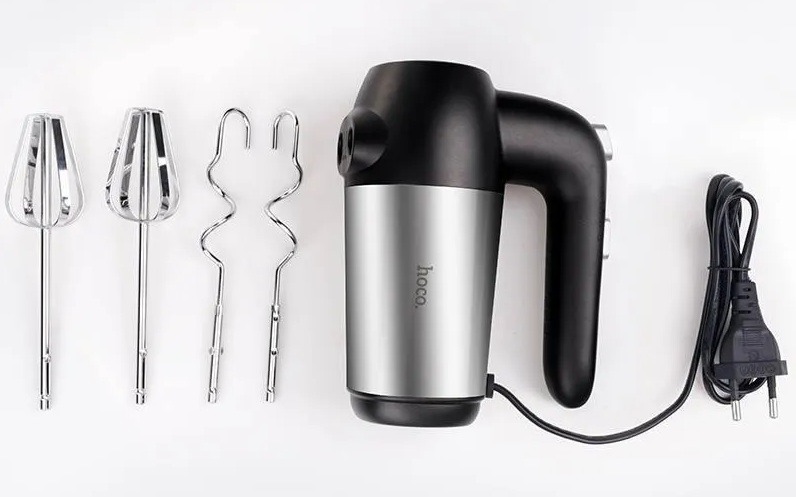 Миксер HOCO HA03A Kitchen electric egg beater(EU) (нержавеющая сталь)