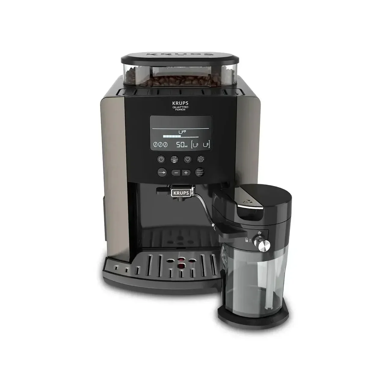 Кофемашина Krups Arabica Latte EA819E10 черный/коричневый