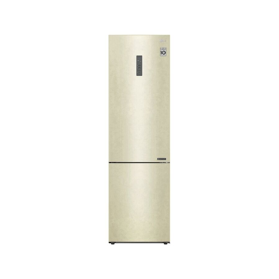 Холодильник LG GA-B509CEWL бежевый двухкамерный 59.50х203х68.20 см No Frost Общий объем холодильной камеры 277 л Общий объем холодильника 384 л