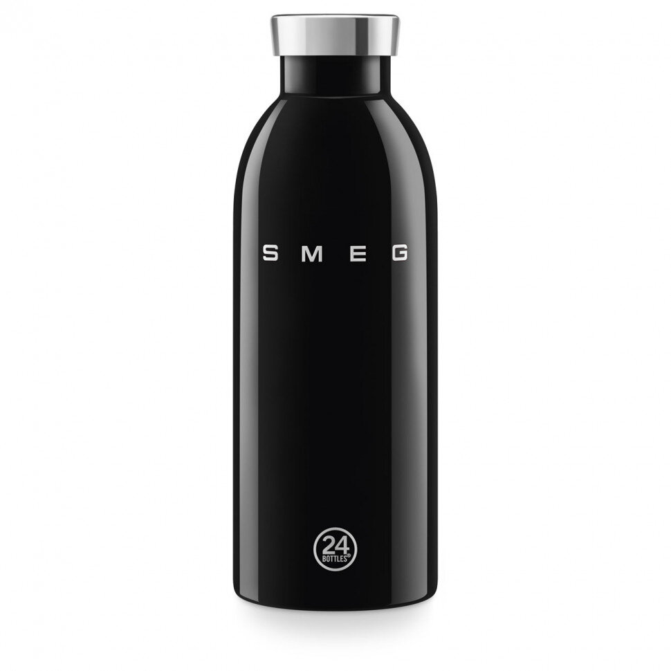 Термобутылка SMEG WBF01BL стиль 50-х гг, объем 500мл, поддержание тепла до 12 часов, черный