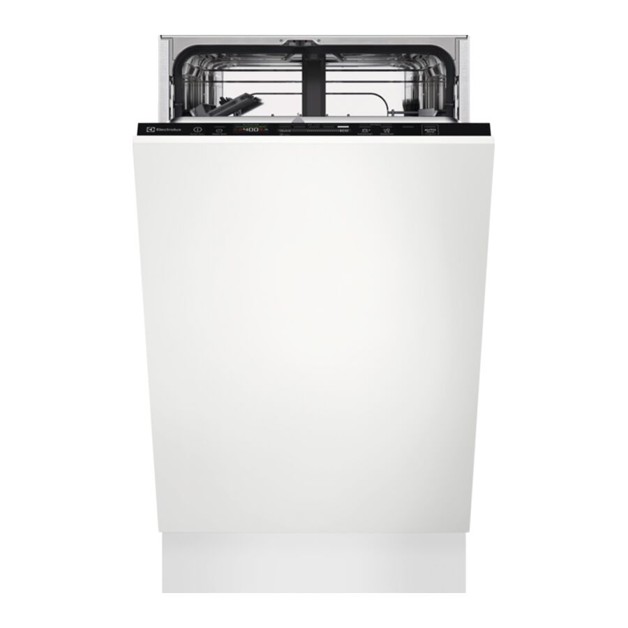 Встраиваемая посудомоечная машина ELECTROLUX KESC2210L черный 45 см, загрузка на 9 комплектов посуды, сенсорное управление, 8 программ, 44.6x55x82