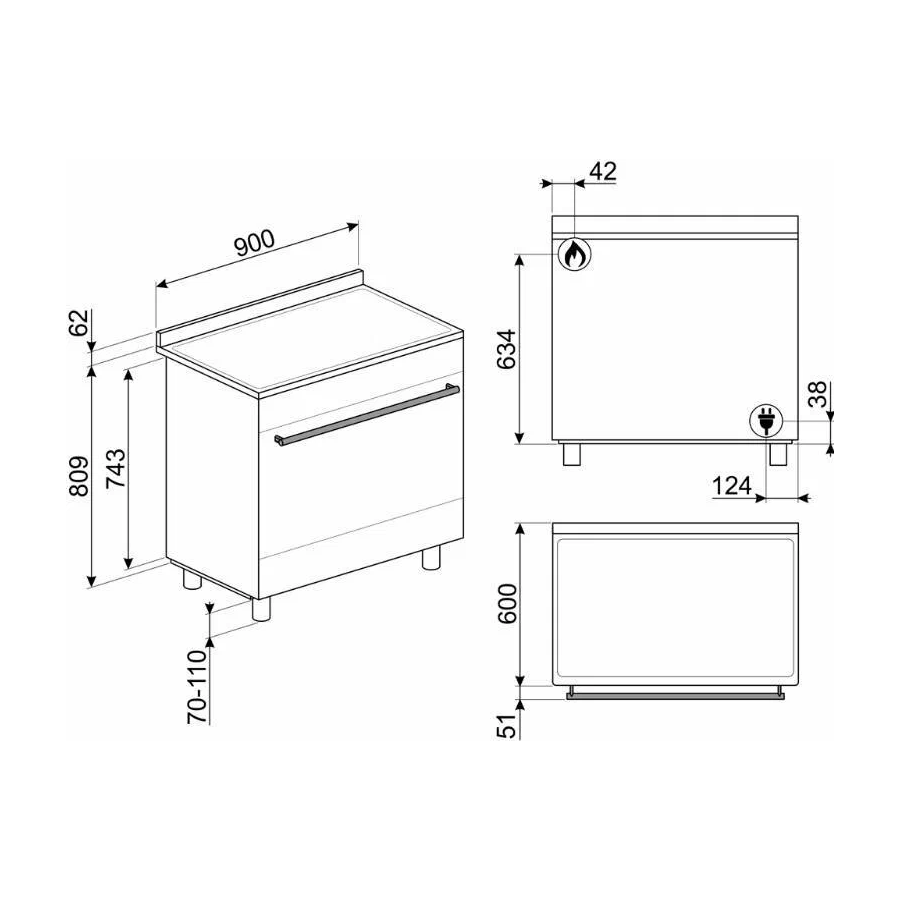 Варочный центр Smeg C9GMMB2 Sinfonia