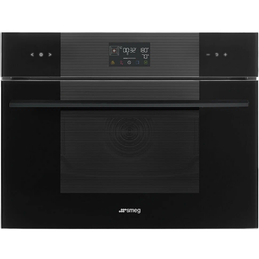 Духовой шкаф SMEG SO4102S3B3 Linea 45см, с паром, паровая очистка, 12 программ, 41л, черный