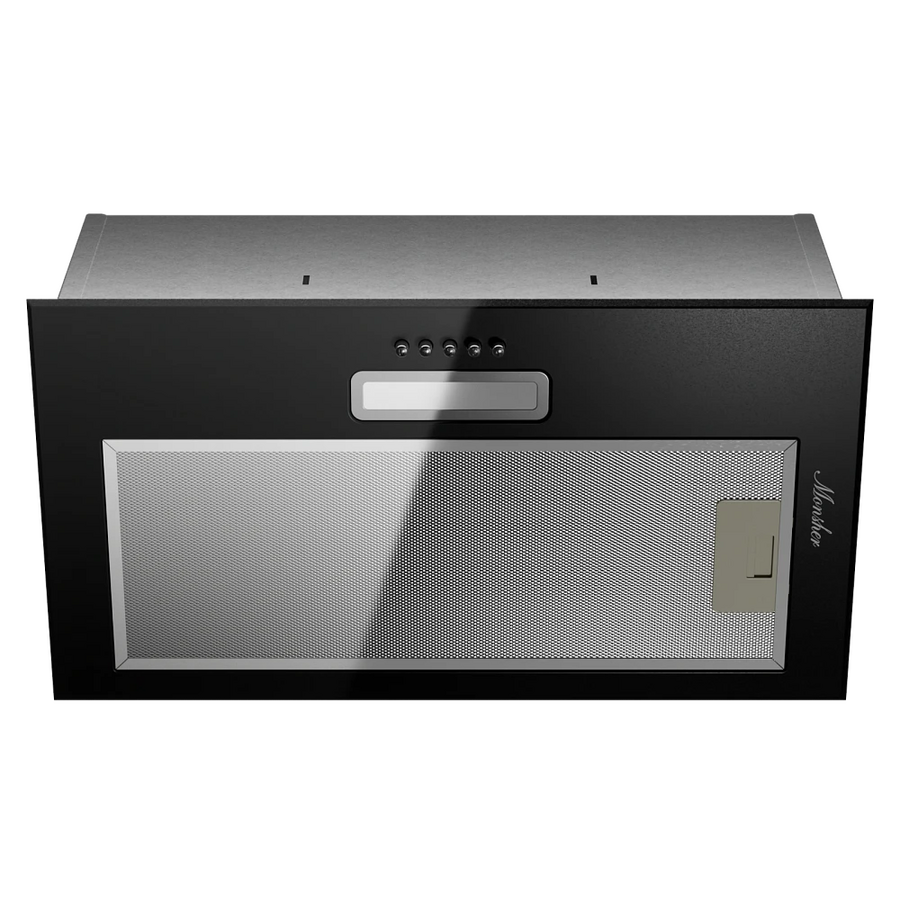 Вытяжка MONSHER Massy 61 Noir High-Tech, 52см, механическое управление, 3 скорости, 295м3/ч, обратный клапан, LED освещение