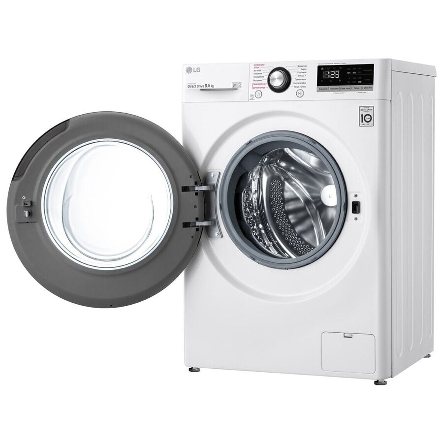 Стиральная машина LG F2V3GS6W класс: A загр.фронтальная макс.:8.5кг белый инвертер