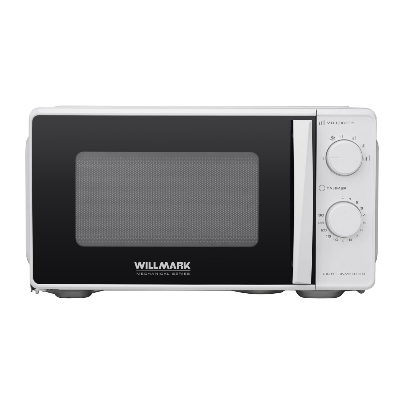 Микроволновая печь WILLMARK WMO-201MWI 20л, 800Вт, light inverter, 6 ур.мощ, размороз, механ.ПУ, белый