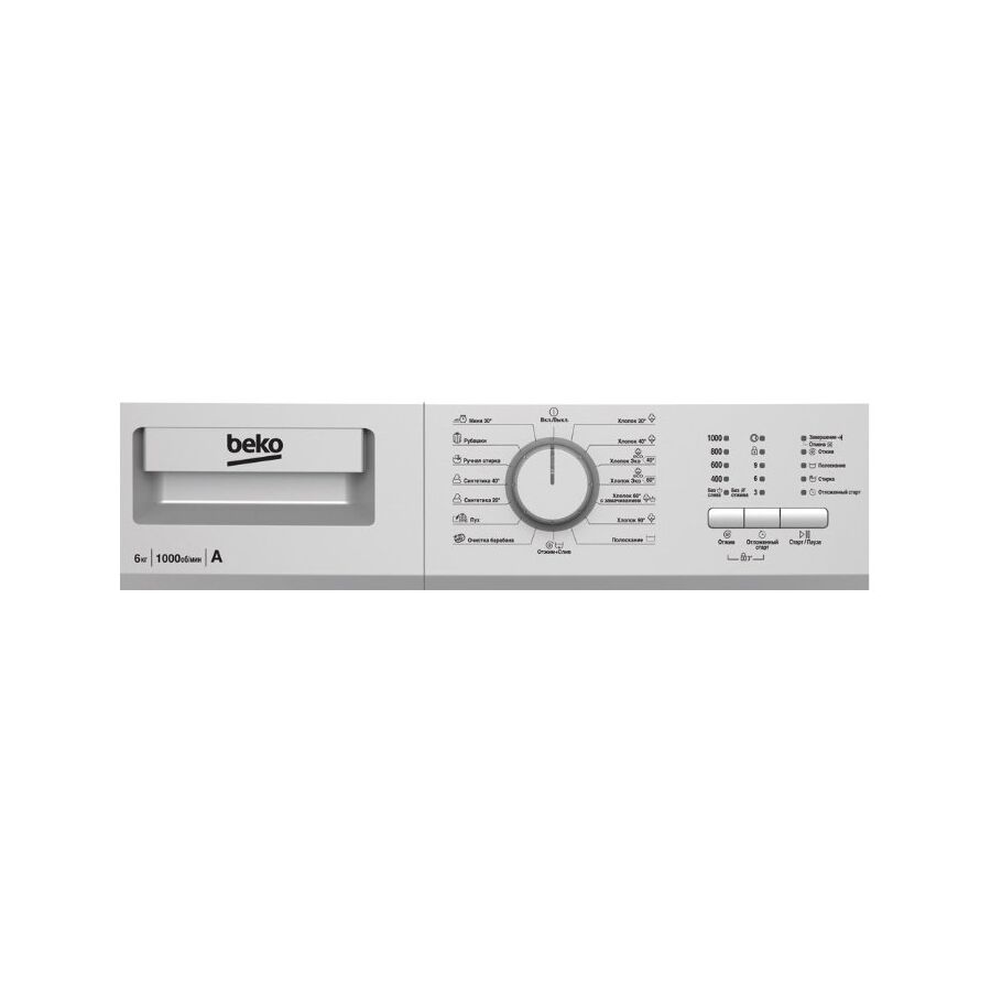 Стиральная машина Beko WRE65P1BSS класс: A загр.фронтальная макс.:6кг серебристый