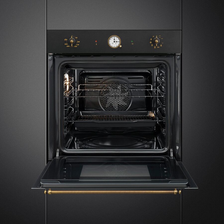Духовой шкаф SMEG SFP68C1TAO 60см, Coloniale, 50-260 градусов, часы/таймер, галогенная подсветка, 9 режимов