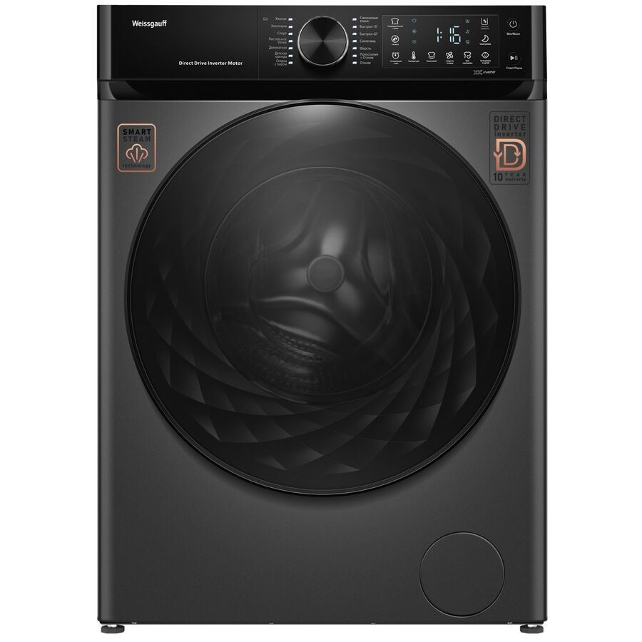Стиральная машина Weissgauff WM 59411 Direct Drive Inverter Steam Deep Grey