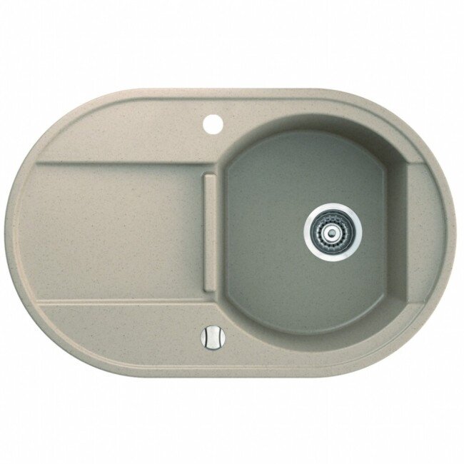 Кухонная мойка Marmorin Otago 505 113 003 Gray гранит, чаша+сушка (1b1d R) 780х500х190