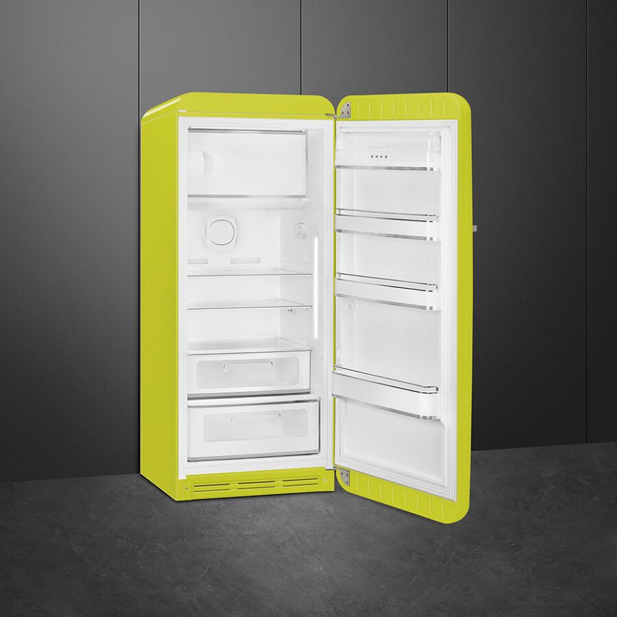 Холодильник SMEG FAB28RLI6 отдельностоящий, стиль 50-х, однокамерный, внутренняя морозильная камера, объем 270л (244+26) LED освещение