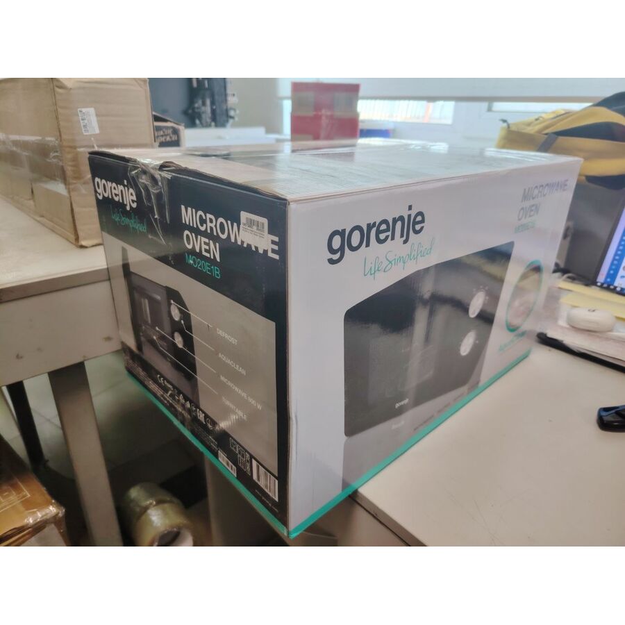 УЦ Микроволновая печь Gorenje MO20E1B 20л. 800Вт черный (плохая упаковка, скол на дверце)