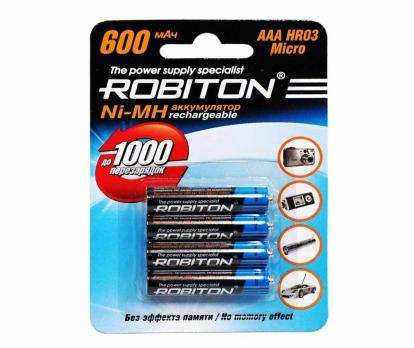 Аккумулятор Robiton АAА 600 mAh 1 шт.